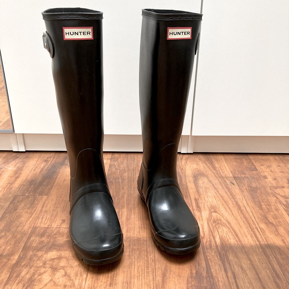 Matte Black Hunter Rain Boots